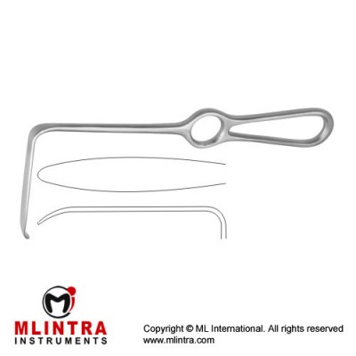 Langenbeck Retractor Stainless Steel, 22.5 cm - 8 3/4" Blade Size 85 x 15 mm